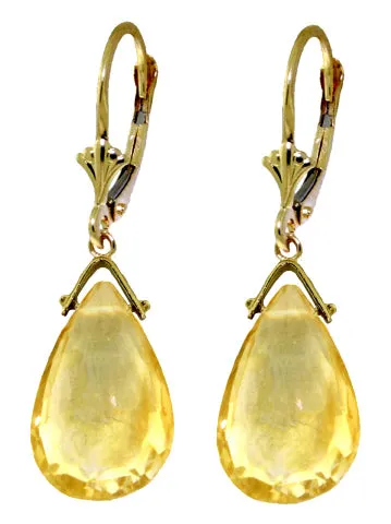 10.2 Carat 14K Solid White Gold I Ascertain Citrine Earrings