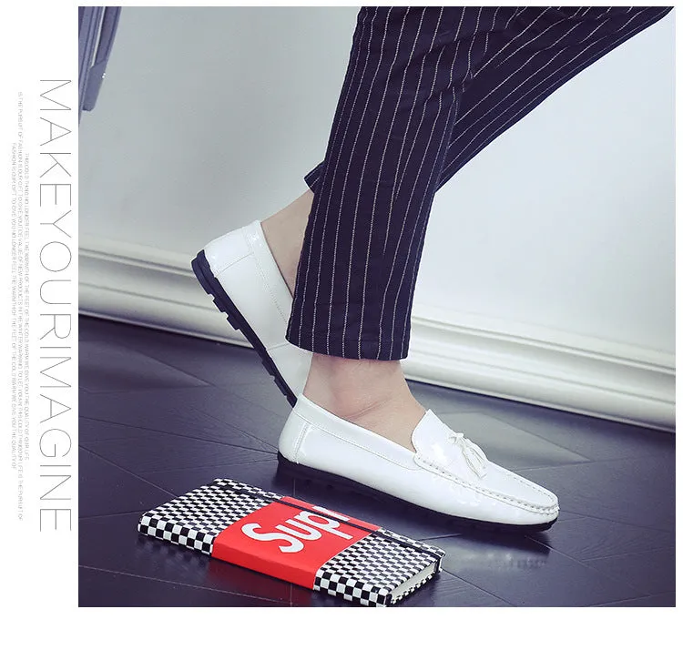 2024 new men's driving peas shoes white lazy casual shoes breathable men's shoes single shoes wholesale generation