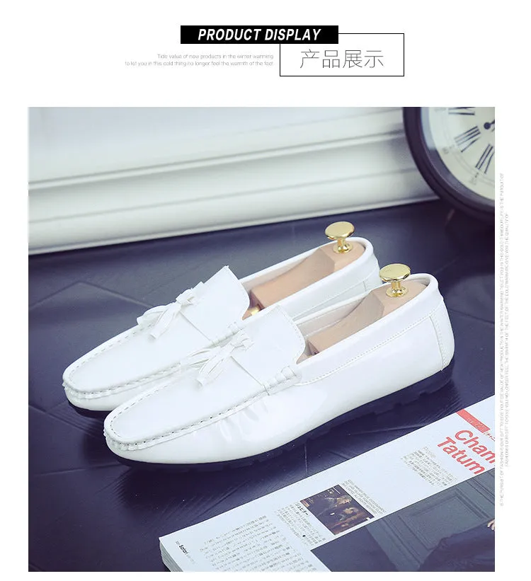 2024 new men's driving peas shoes white lazy casual shoes breathable men's shoes single shoes wholesale generation