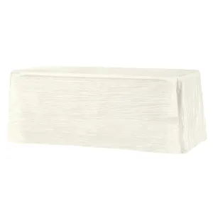 Accordion Crinkle Taffeta 90"x156" Rectangular Tablecloth - Ivory