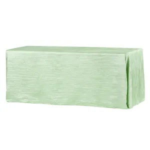 Accordion Crinkle Taffeta 90"x156" Rectangular Tablecloth - Mint Green