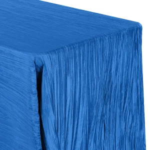 Accordion Crinkle Taffeta 90"x156" Rectangular Tablecloth - Royal Blue