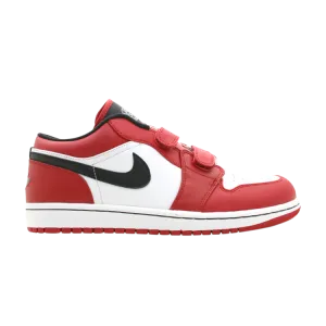 Air Jordan 1 Low Velcro 'Varsity Red' Sneakers, White