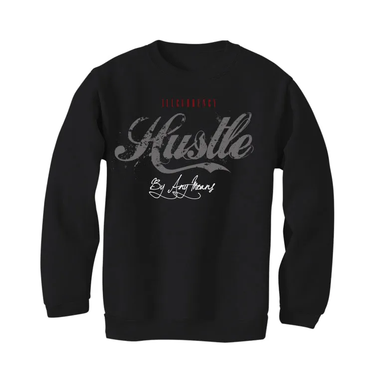 Air Jordan 4 “Black Canvas” Black T-Shirt (Hustle By Any Means)