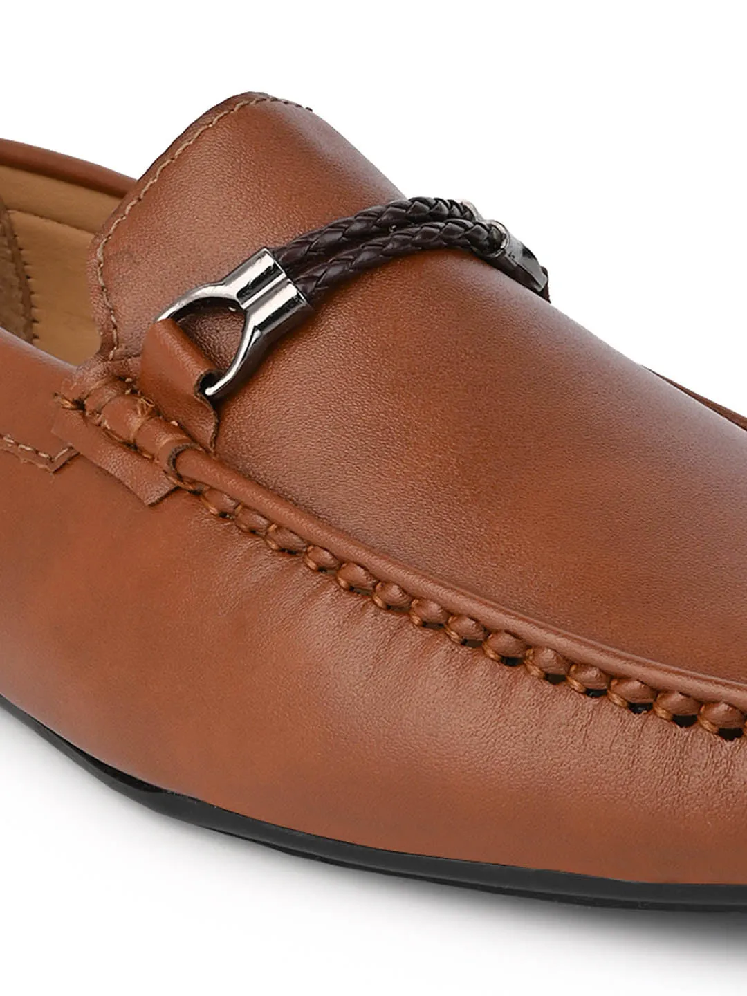 Alberto Torresi Tan Burnish With TPR Sole Loafers For Men