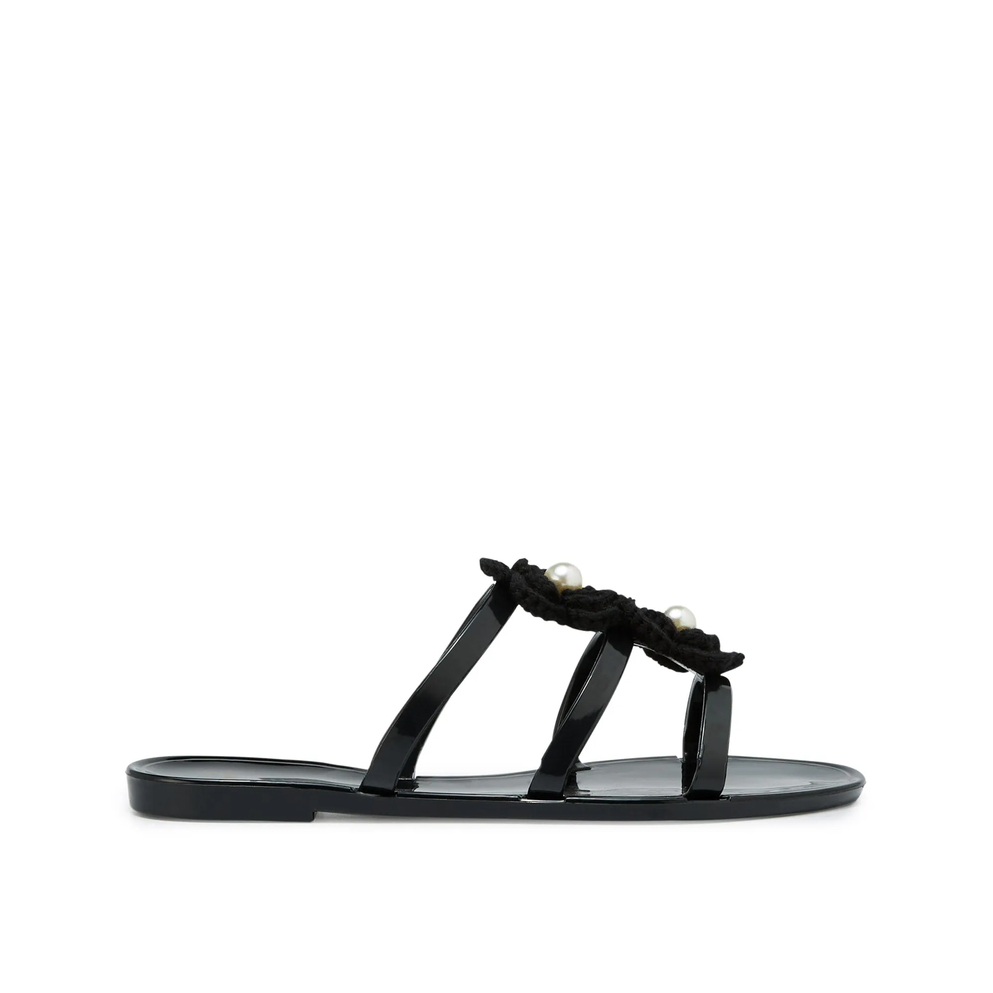 Alice Shisha Flat Sandals Black