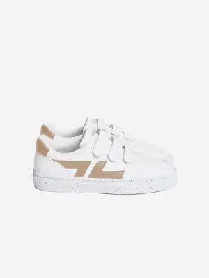 Alpha Vegan Leather Velcro Sneakers | Beige