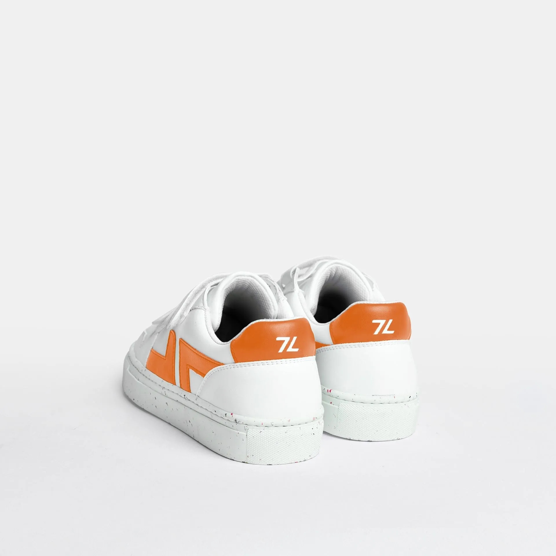 Alpha Vegan Leather Velcro Sneakers | Orange