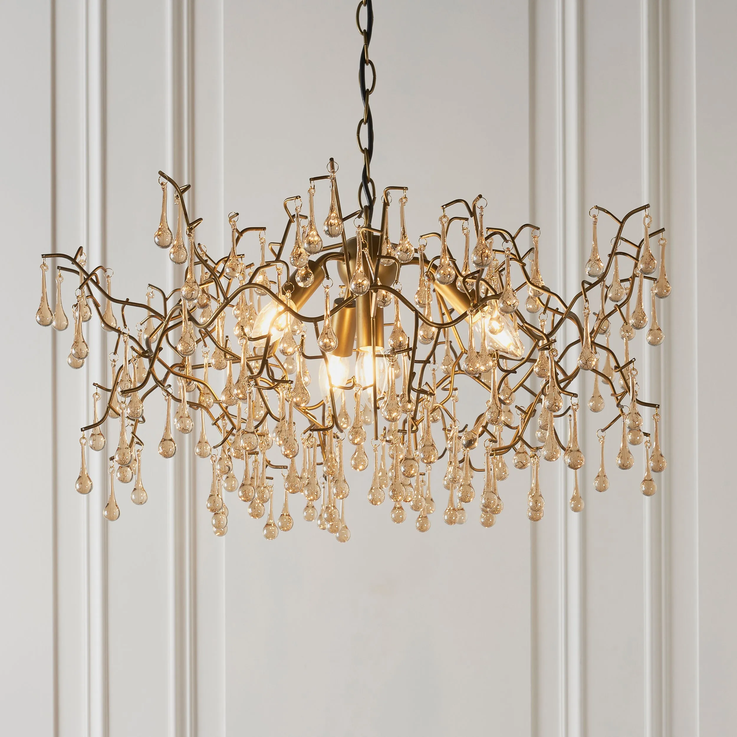 Amos Chatsworth Chandelier Aged Gold & Champagne