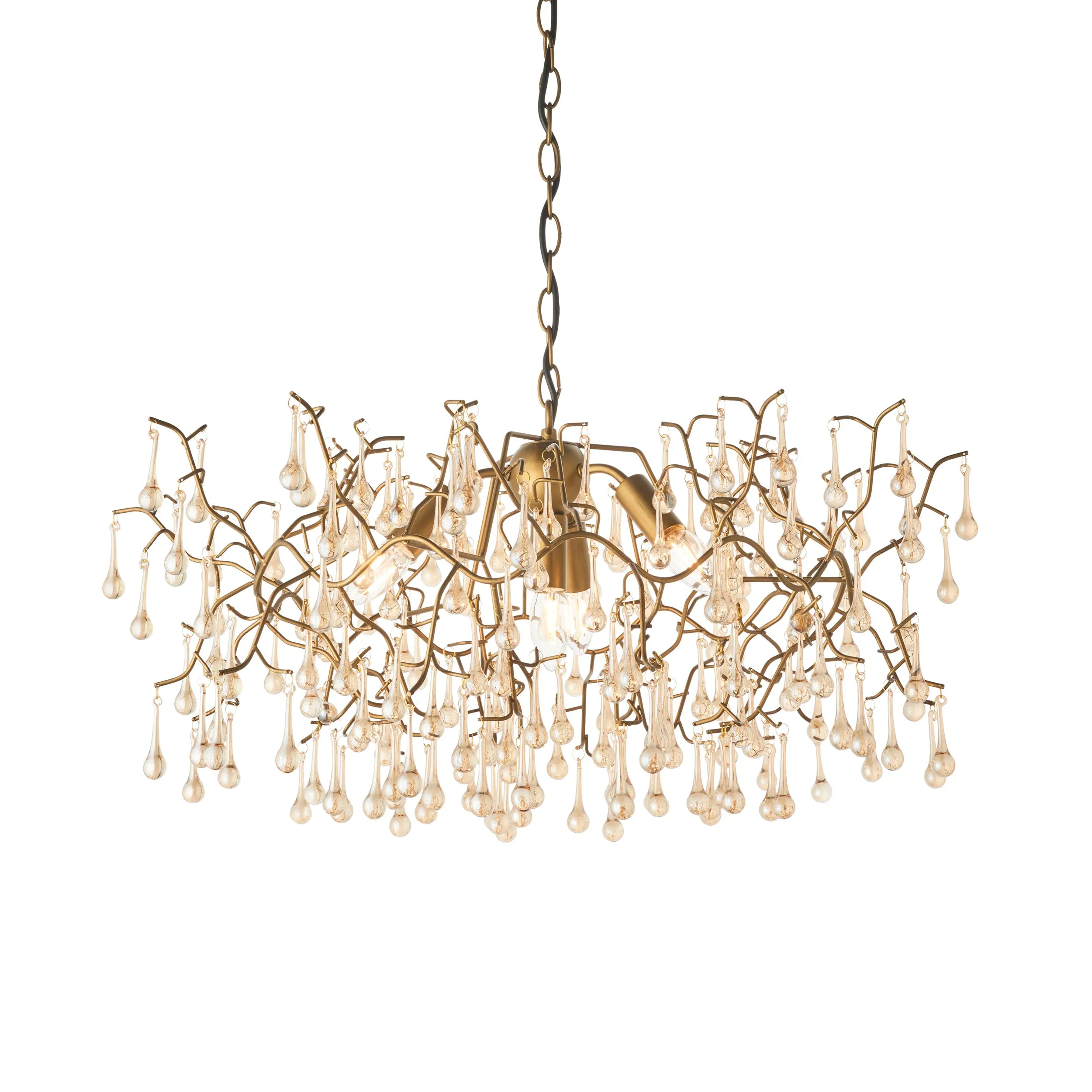 Amos Chatsworth Chandelier Aged Gold & Champagne