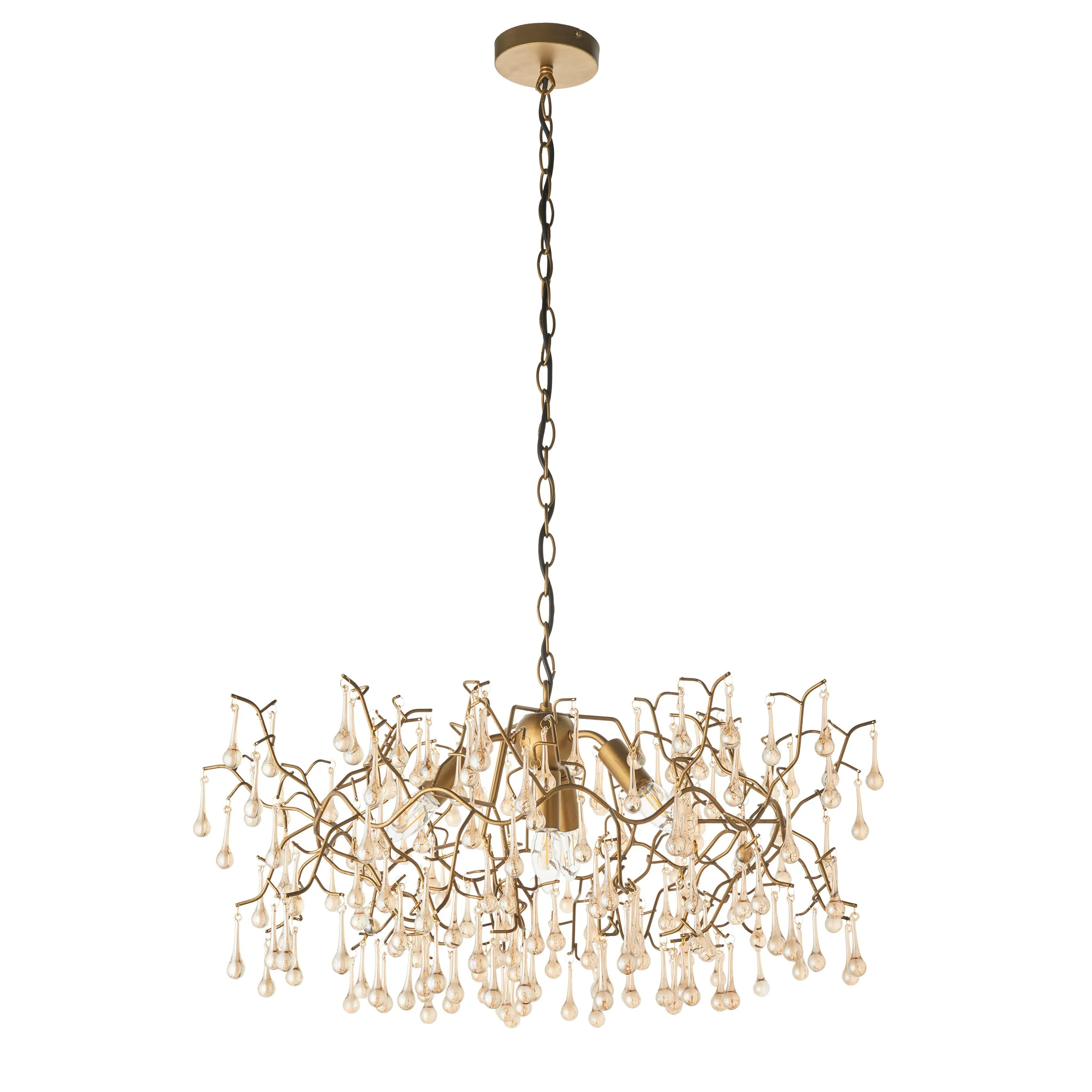 Amos Chatsworth Chandelier Aged Gold & Champagne