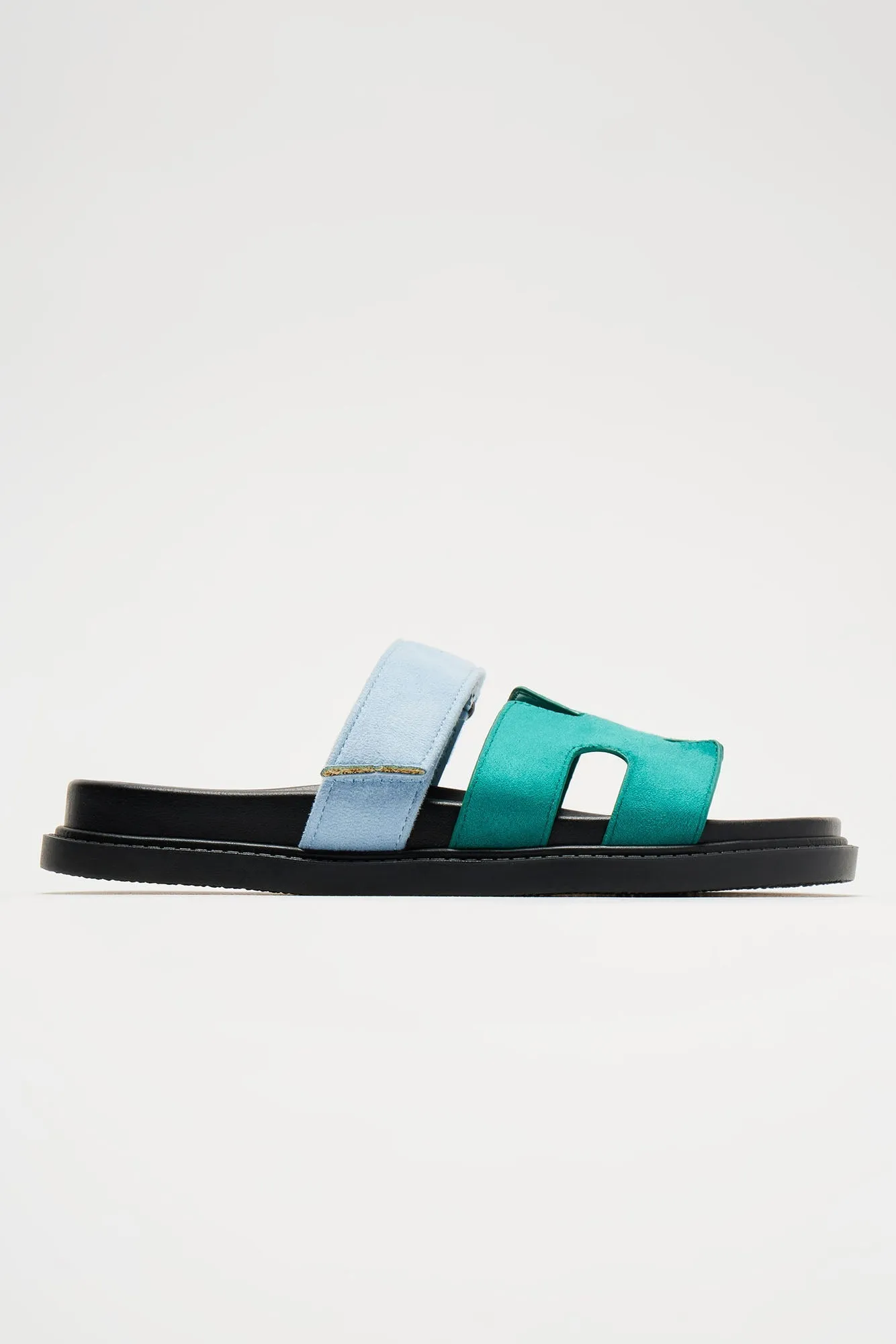 Amozae-Agnes Flat Sandals - Green/combo