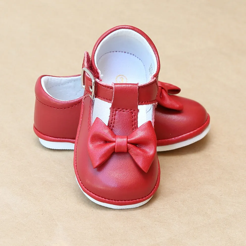 Angel Baby Girls Minnie Classic T-Strap Bow Mary Jane