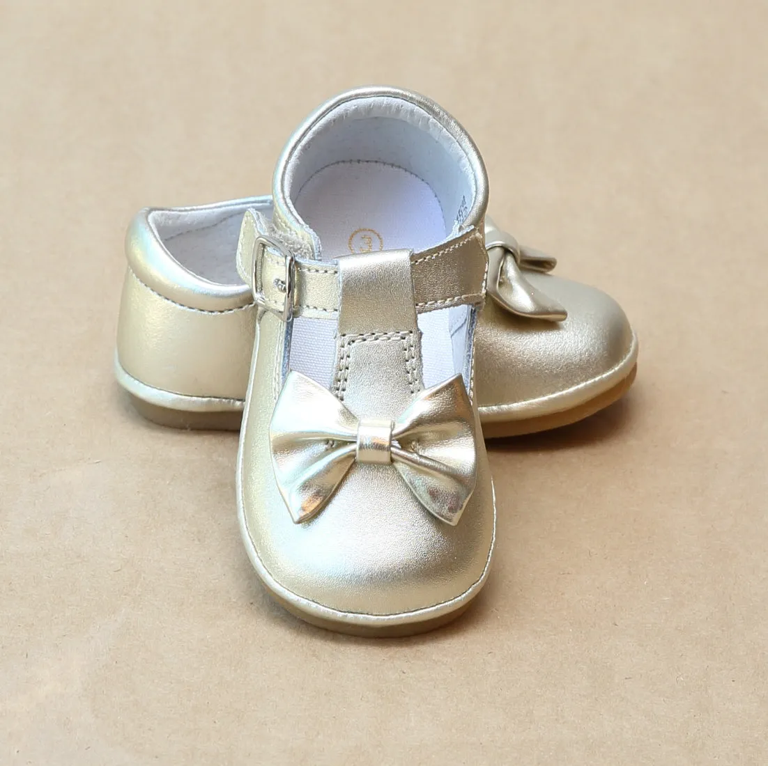 Angel Baby Girls Minnie Classic T-Strap Bow Mary Jane