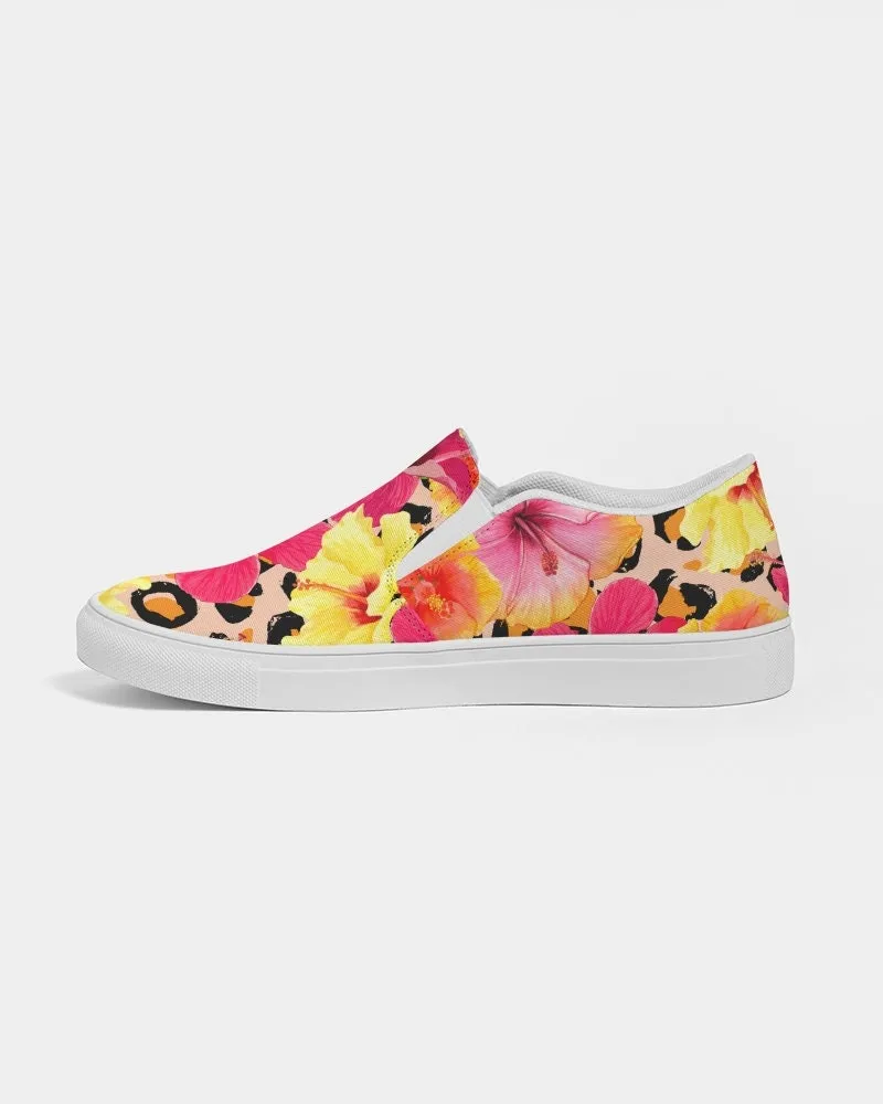 ANIMAL PRINT ISLAND FLOWERS CANVAS SHOES