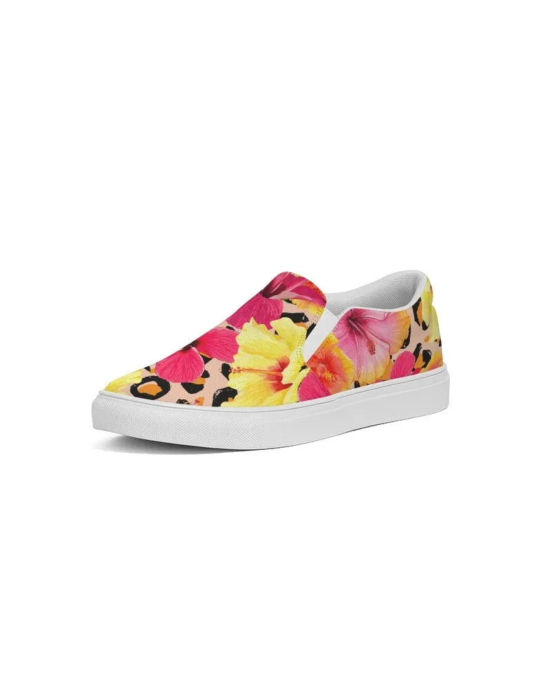 ANIMAL PRINT ISLAND FLOWERS CANVAS SHOES