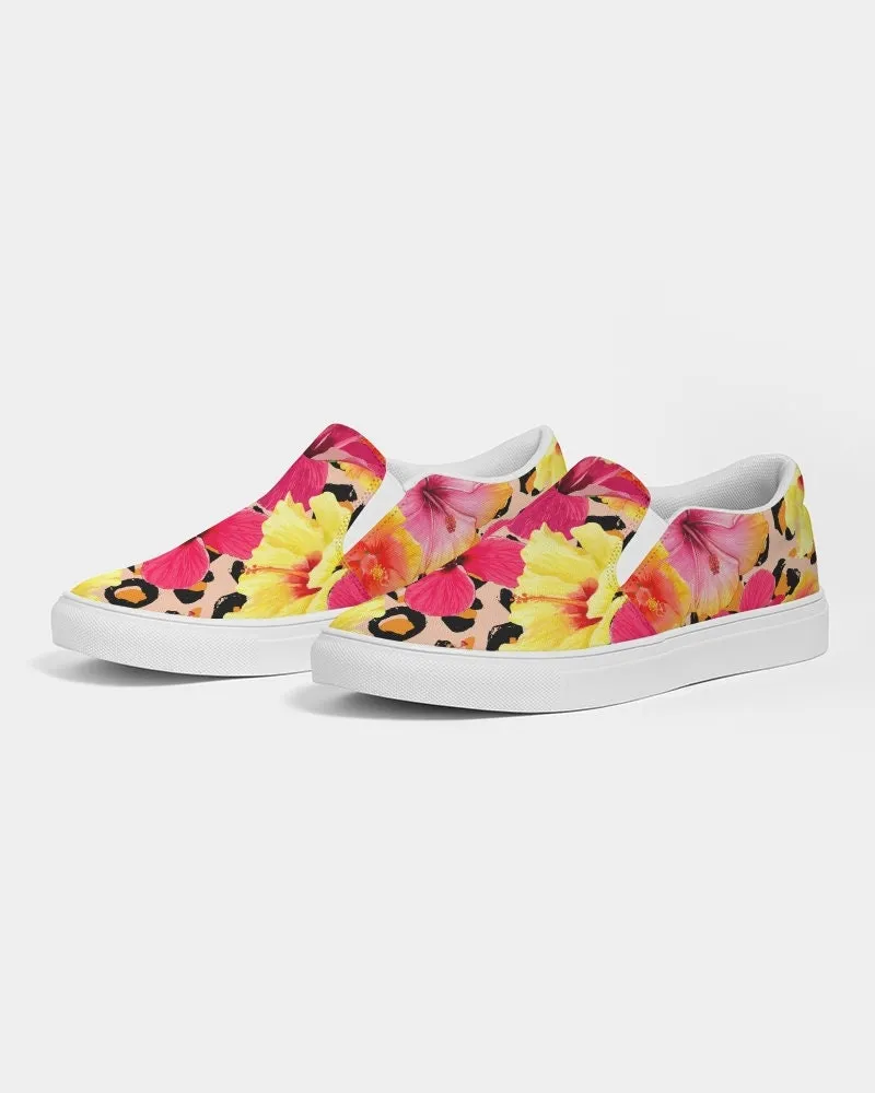 ANIMAL PRINT ISLAND FLOWERS CANVAS SHOES