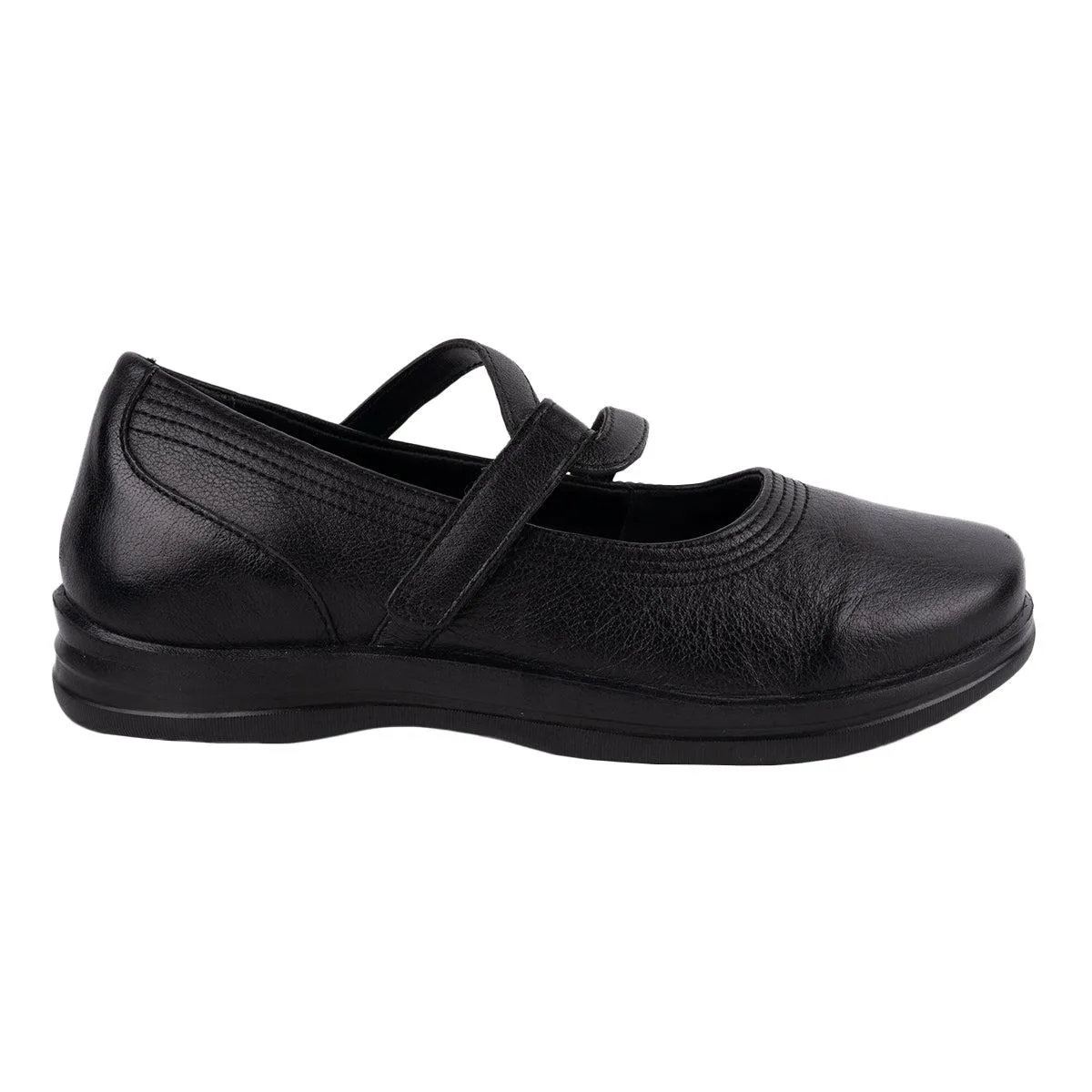 Apex Petals Ballerinas Leather Black Colour For Women