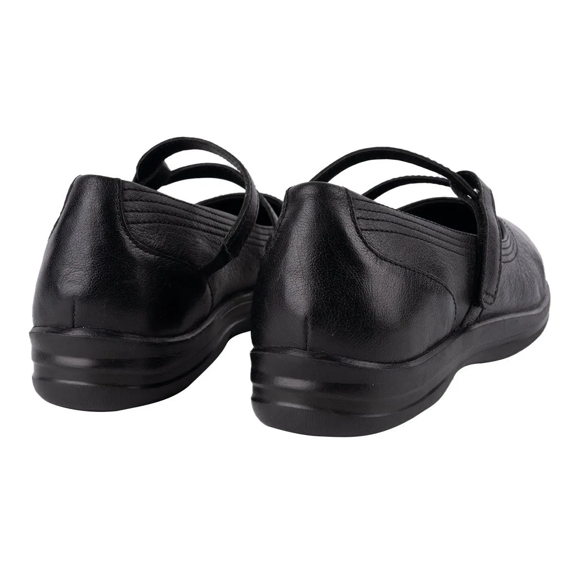 Apex Petals Ballerinas Leather Black Colour For Women