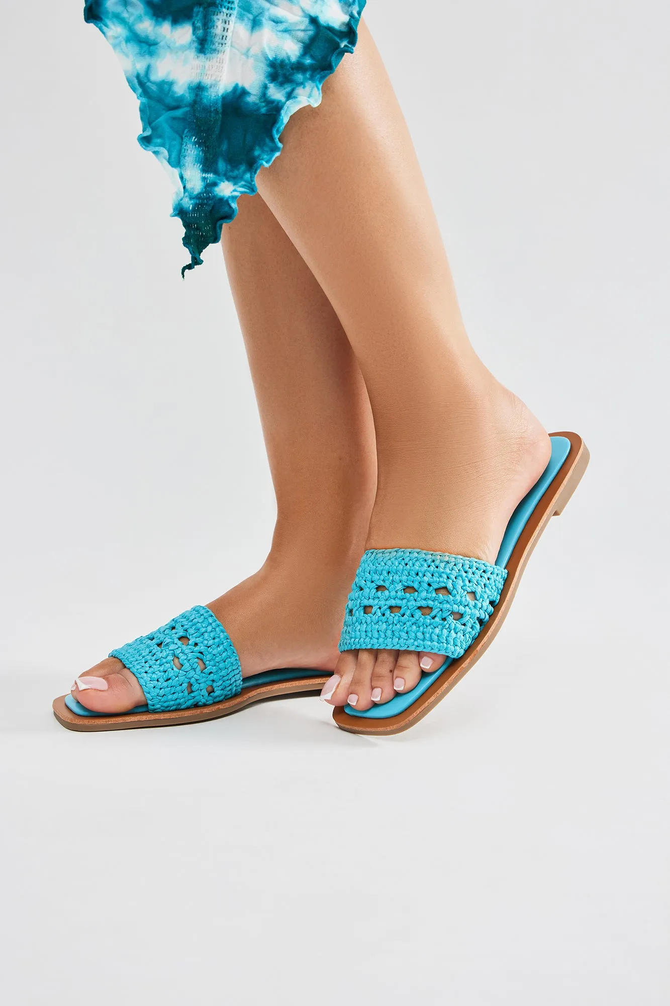 As Easy As That Flat Sandals - Blue