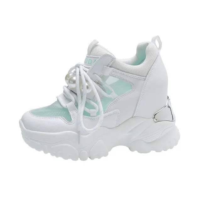 AshoreShop Womens Very High Platform Sneakers Shoes