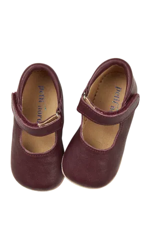 Ballerina Shoe with Velcro - Plum