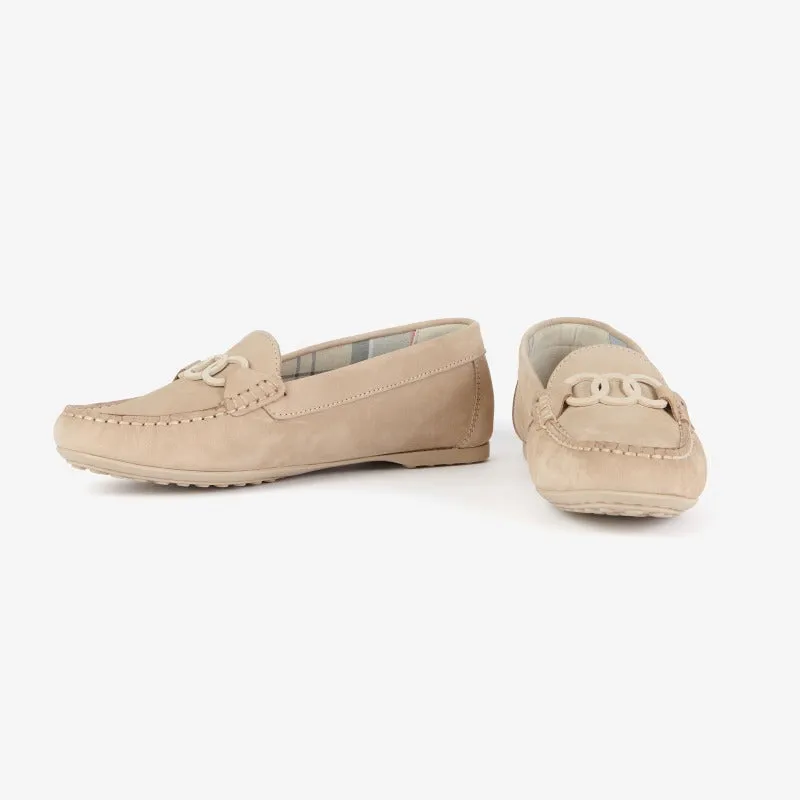 Barbour Astrid Ladies Nubuck Driving Shoe - Beige