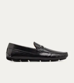 Bit Driving Moccasin In Black Antique