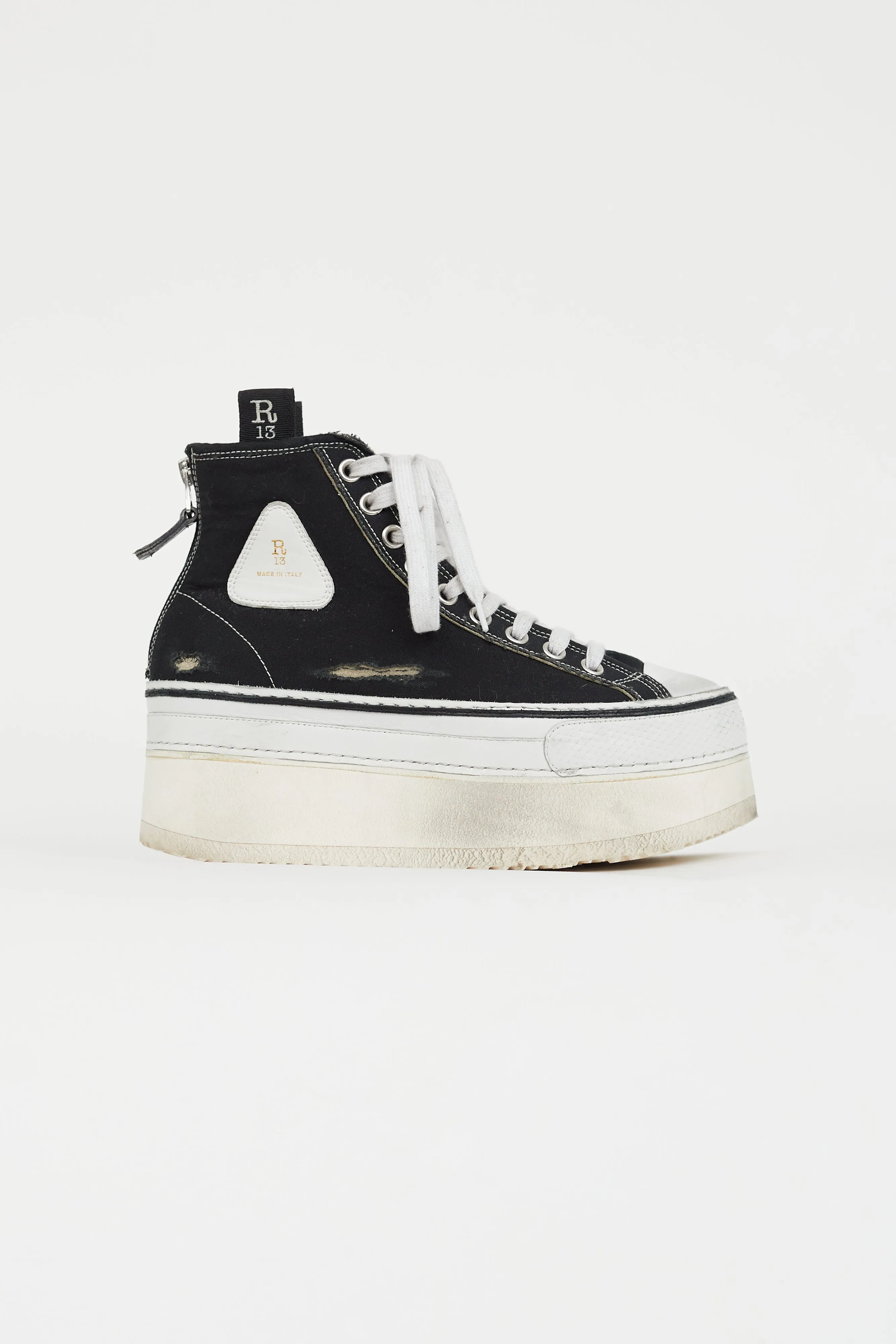 Black Canvas Courtney Platform Sneaker