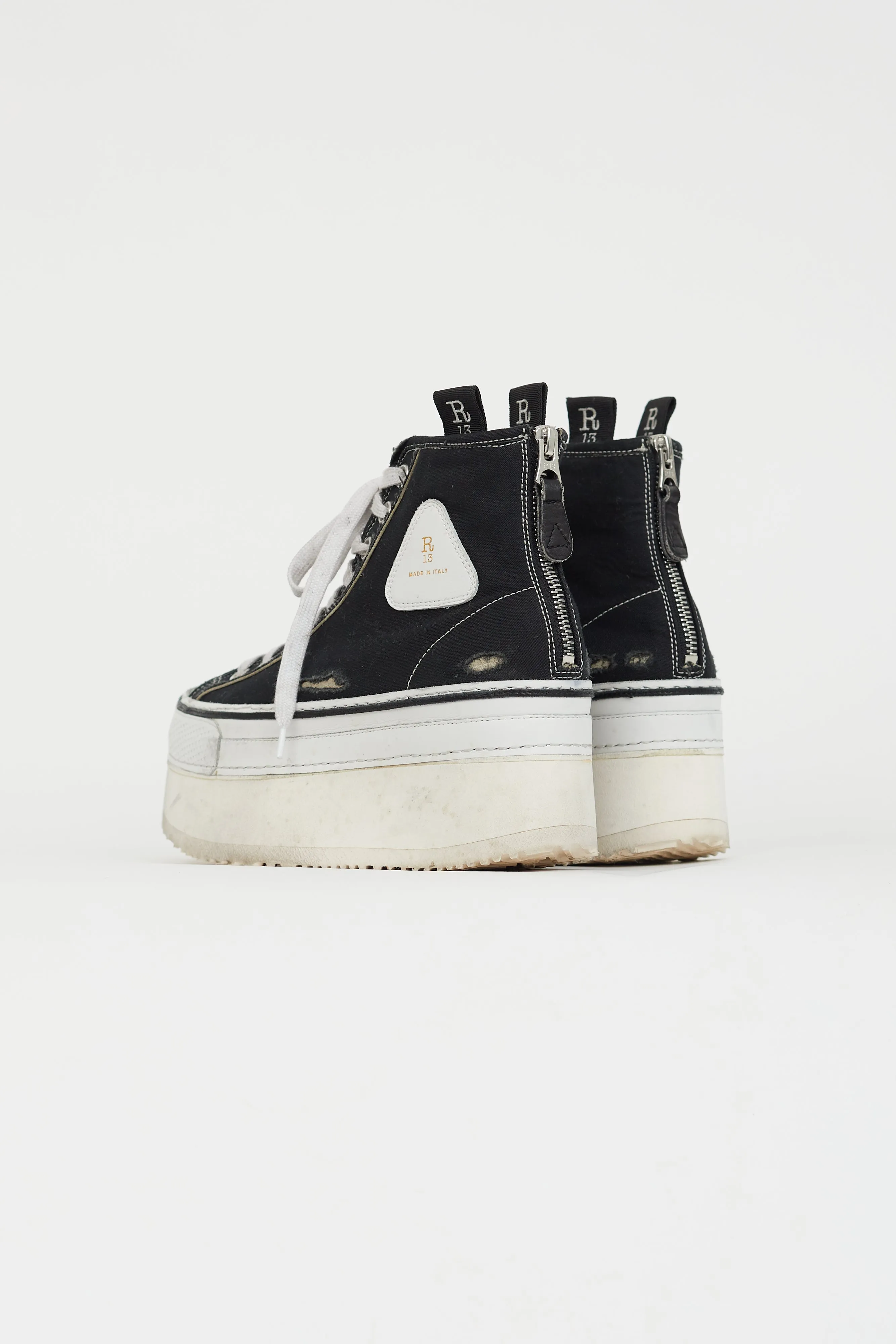 Black Canvas Courtney Platform Sneaker