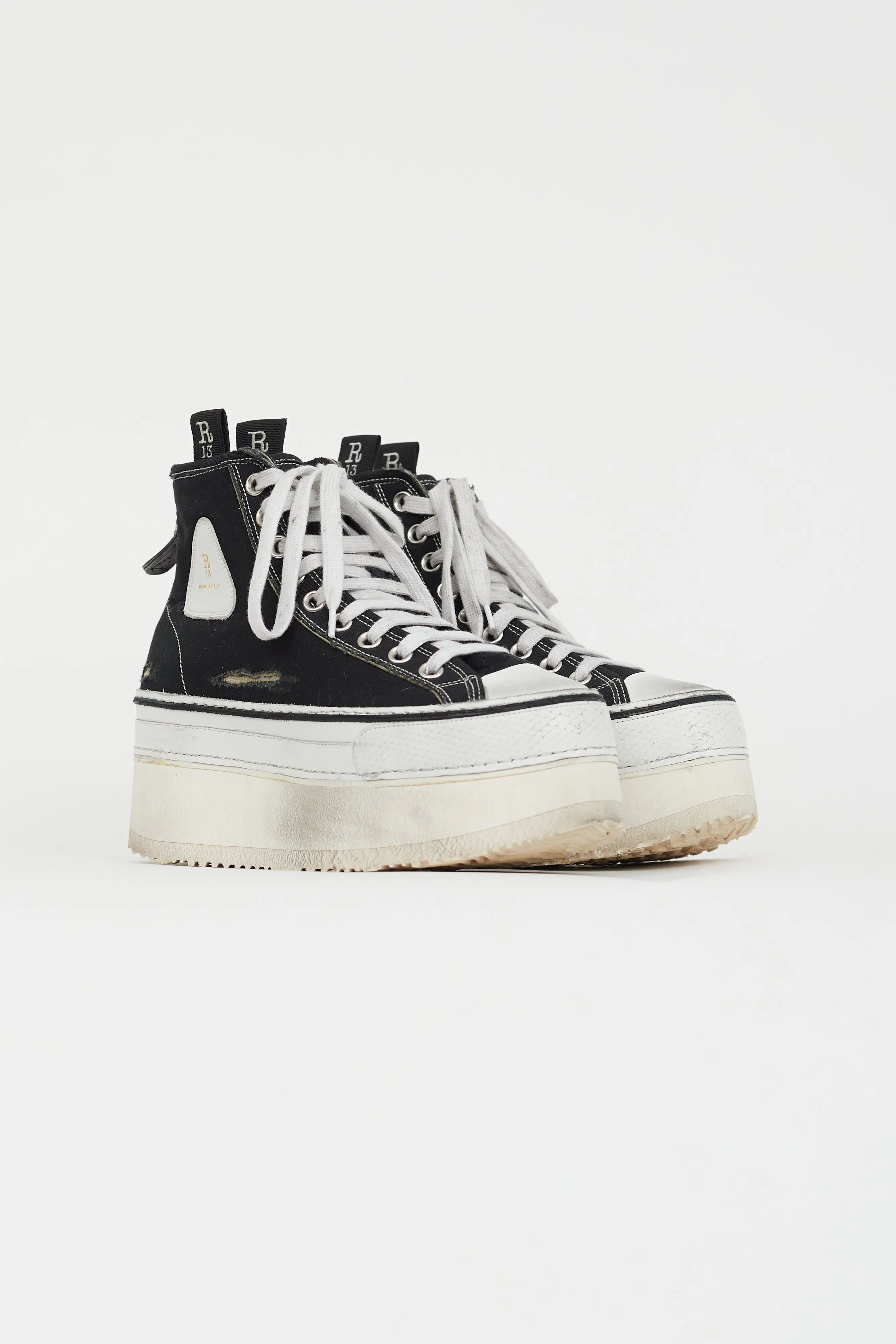 Black Canvas Courtney Platform Sneaker