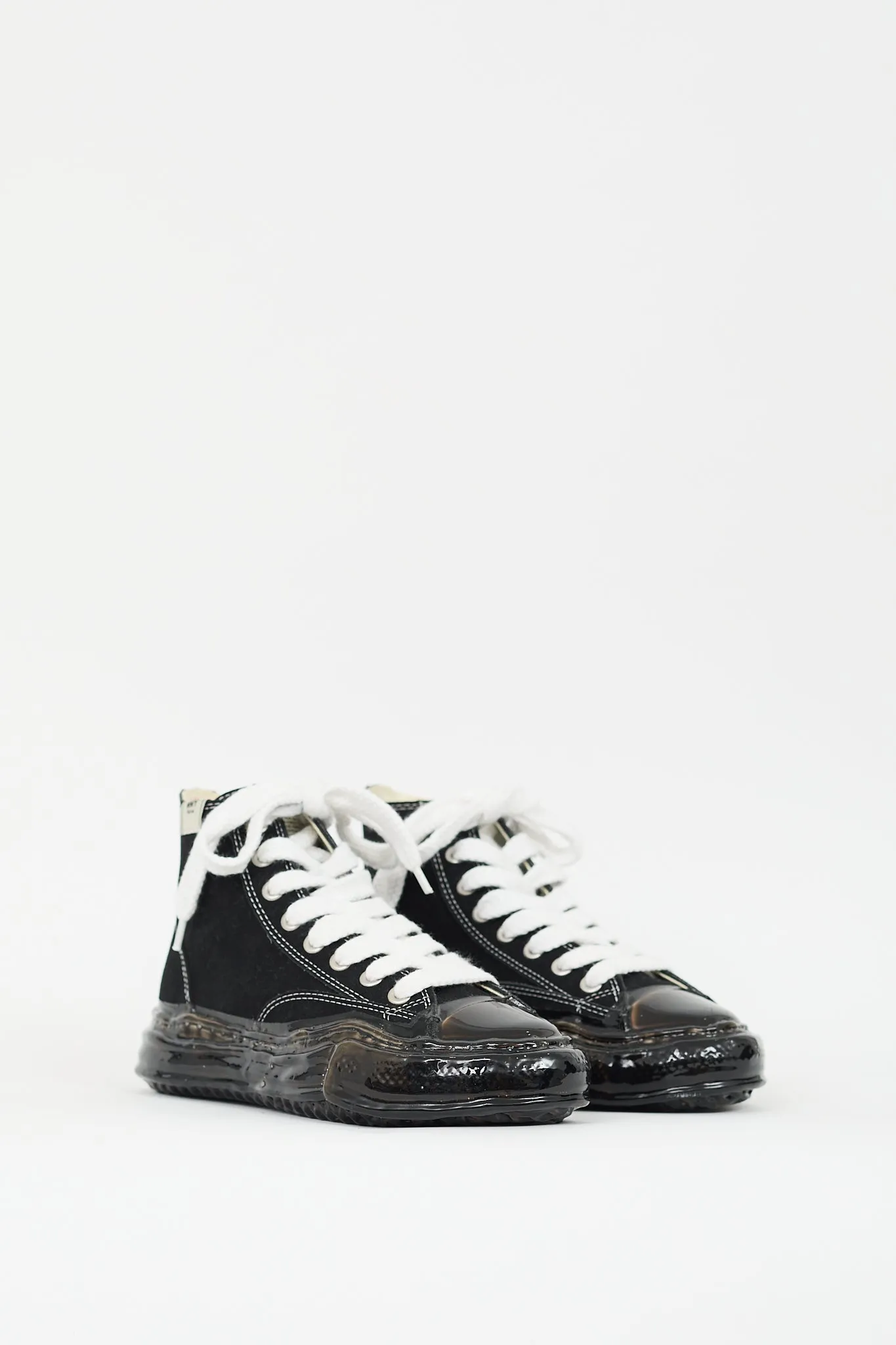 Black Canvas Sole Dip High Top Sneaker