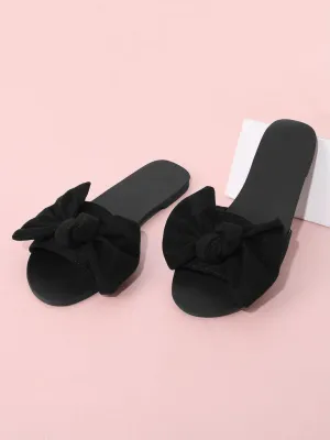 Bow Detail Flat Sandals