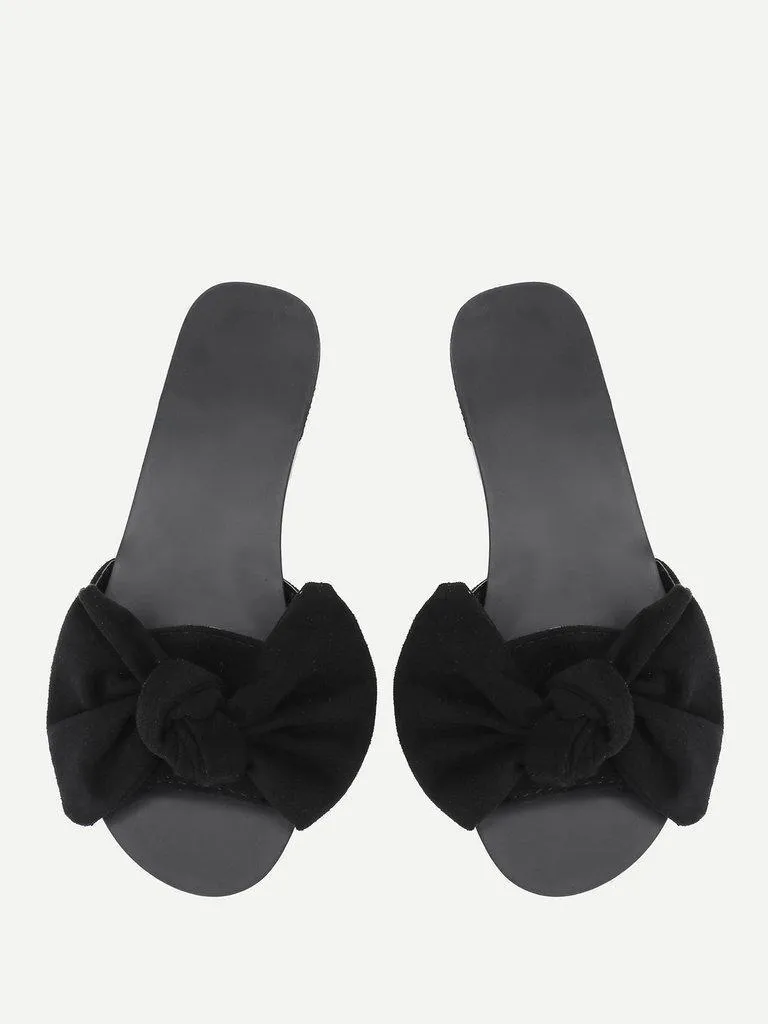 Bow Detail Flat Sandals