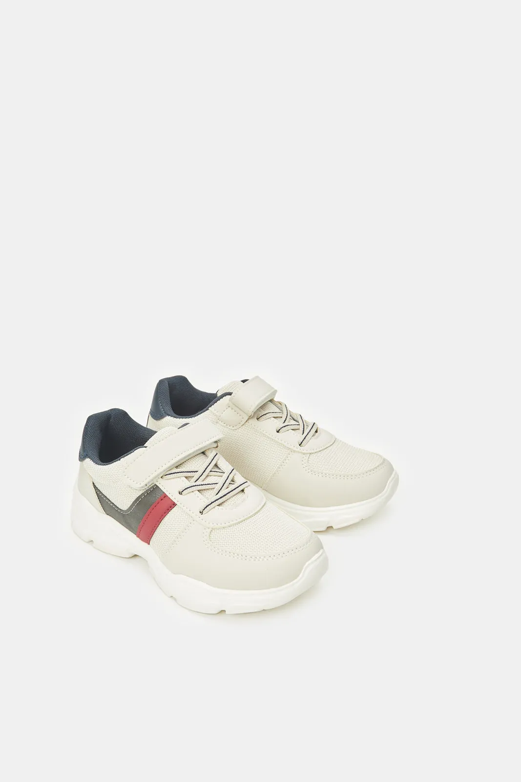 Boys Beige Chunky Sneakers