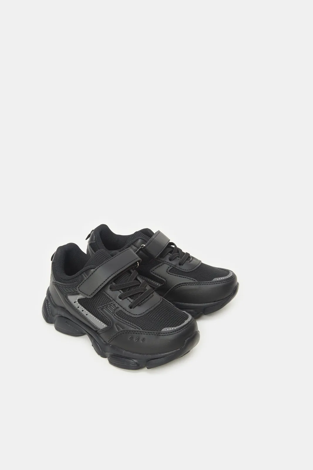 Boys Black Chunky Sneakers