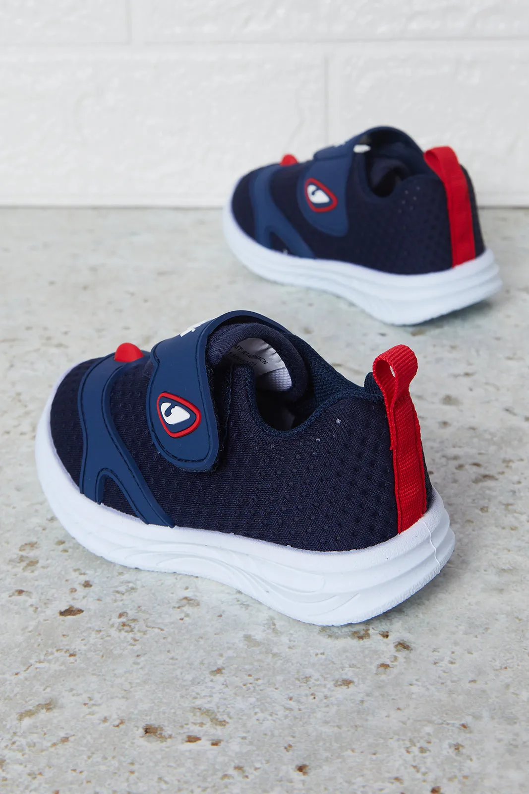 Boys Navy Velcro Shoes