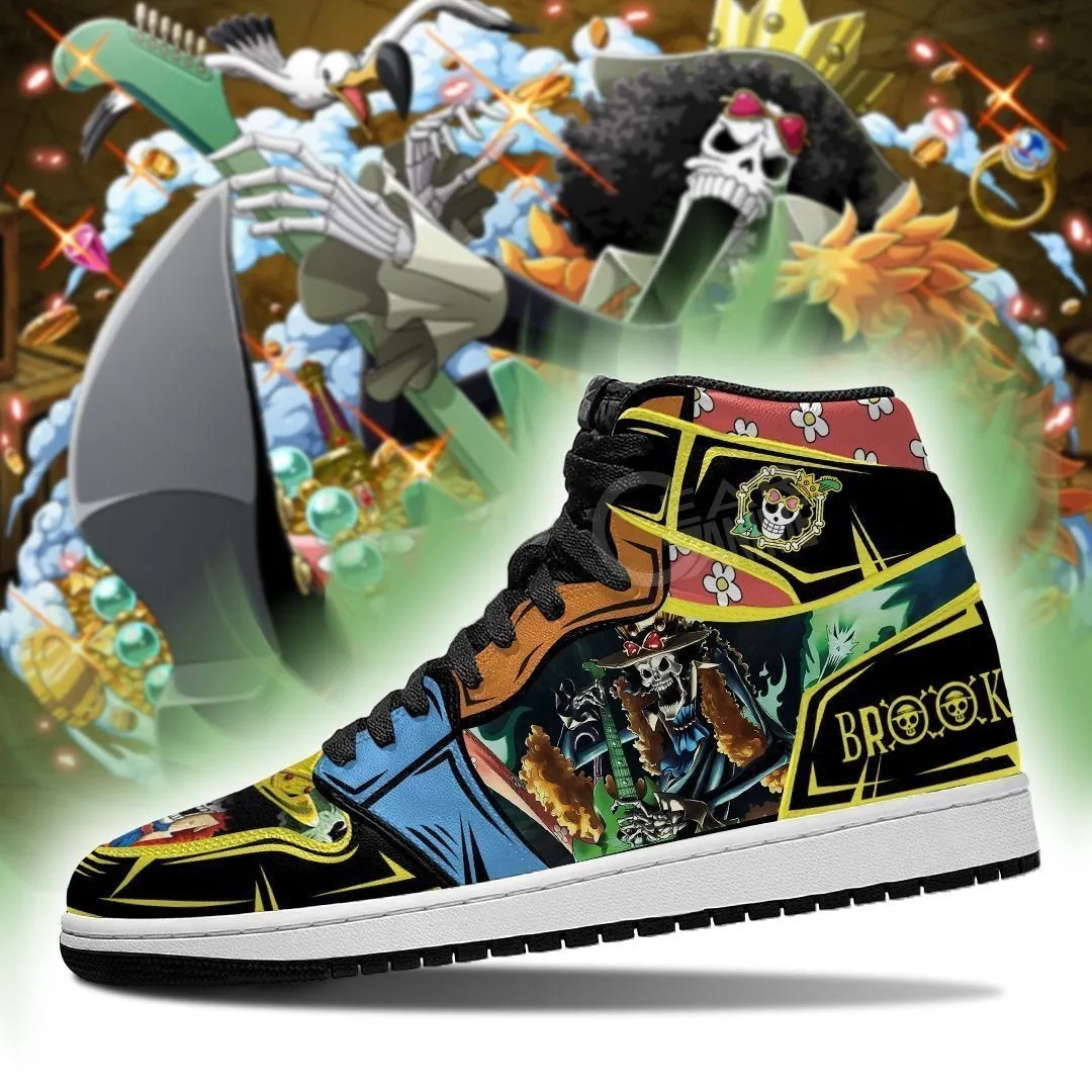 Brook Sneakers Custom Anime OP Shoes Gift Idea