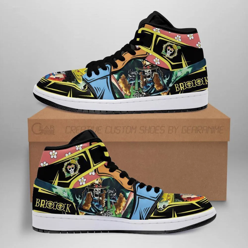 Brook Sneakers Custom Anime OP Shoes Gift Idea