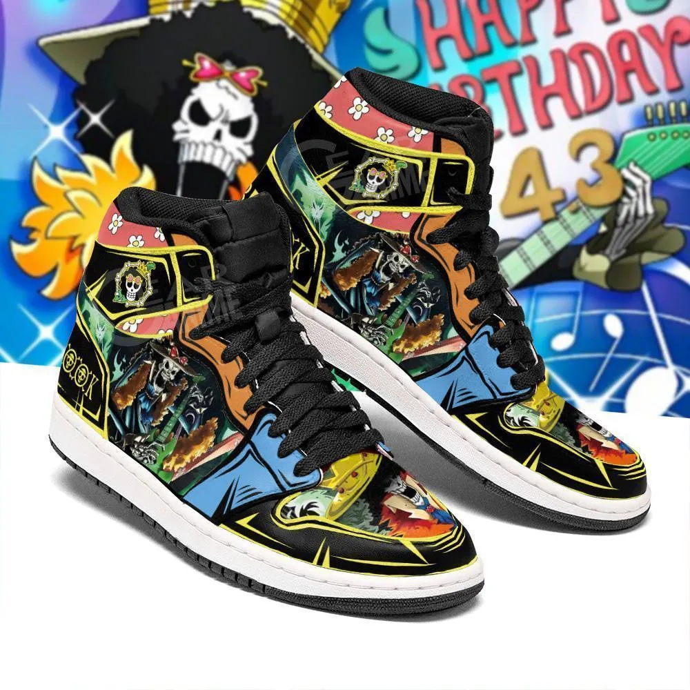 Brook Sneakers Custom Anime OP Shoes Gift Idea