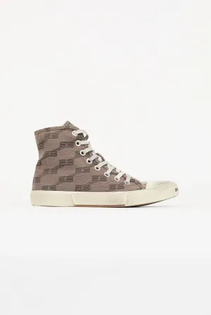 Brown Paris BB Monogram High Top Sneaker