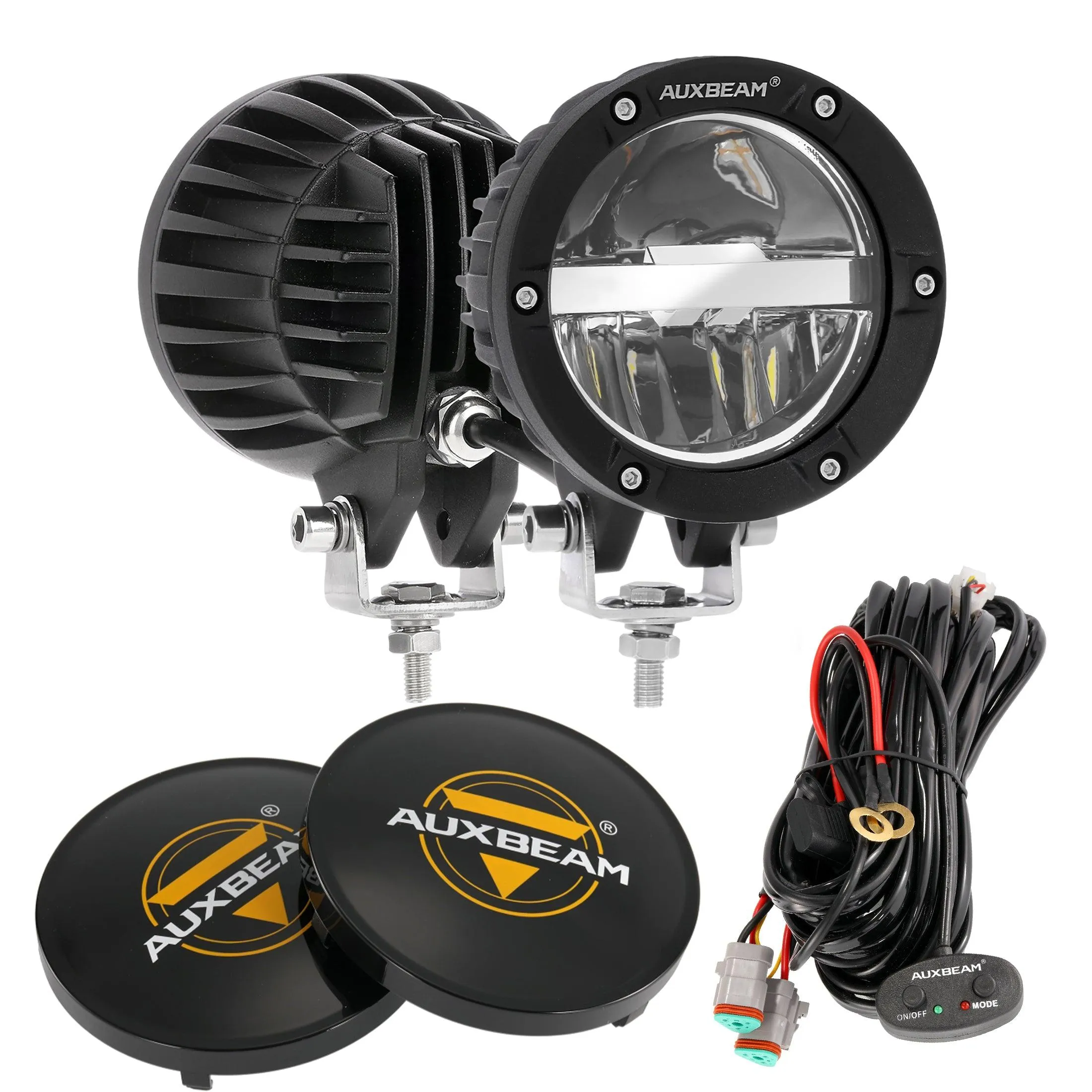 C4 Series | 4 Inch 100W Round Offroad LED Driving Lights Combo Beam