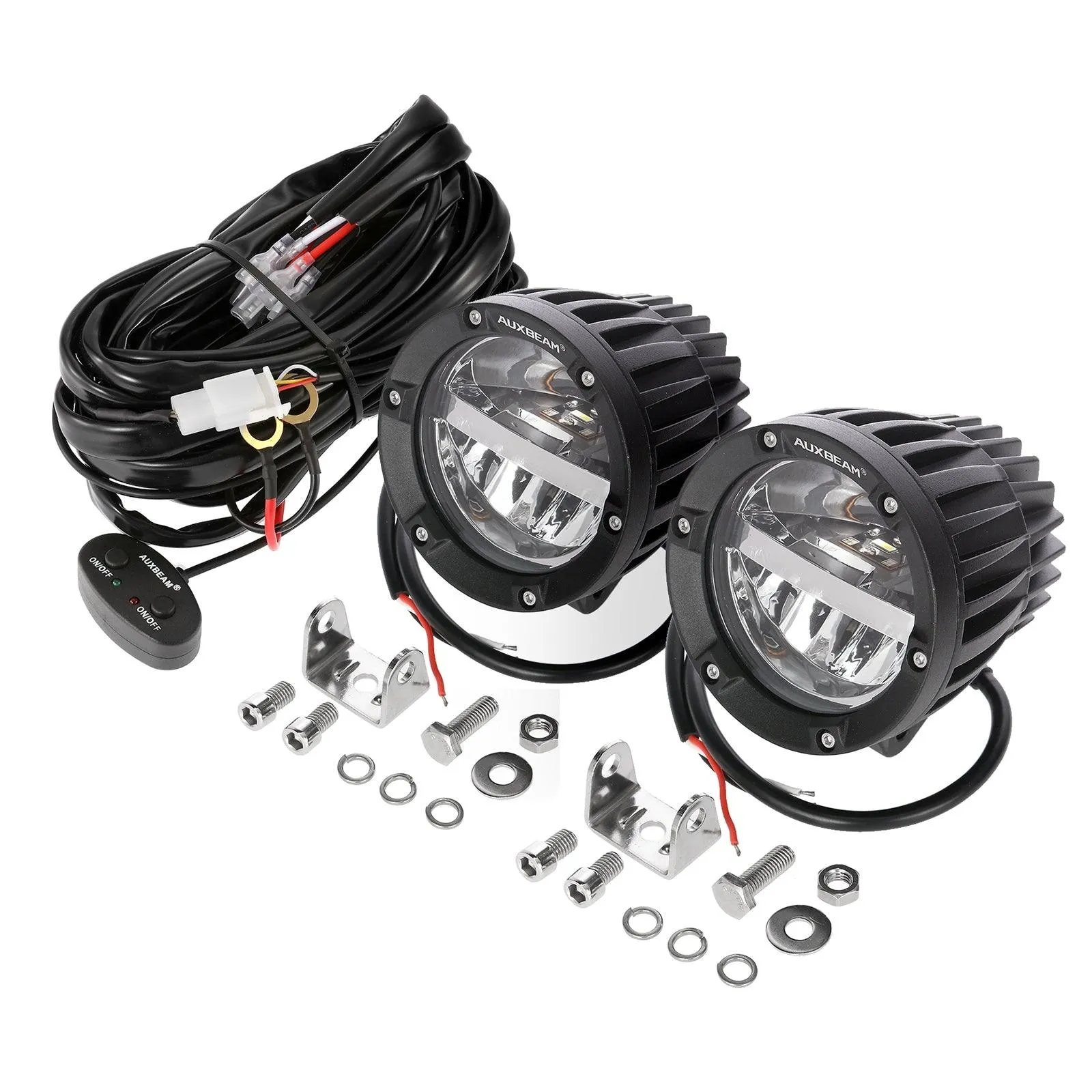 C4 Series | 4 Inch 100W Round Offroad LED Driving Lights Combo Beam