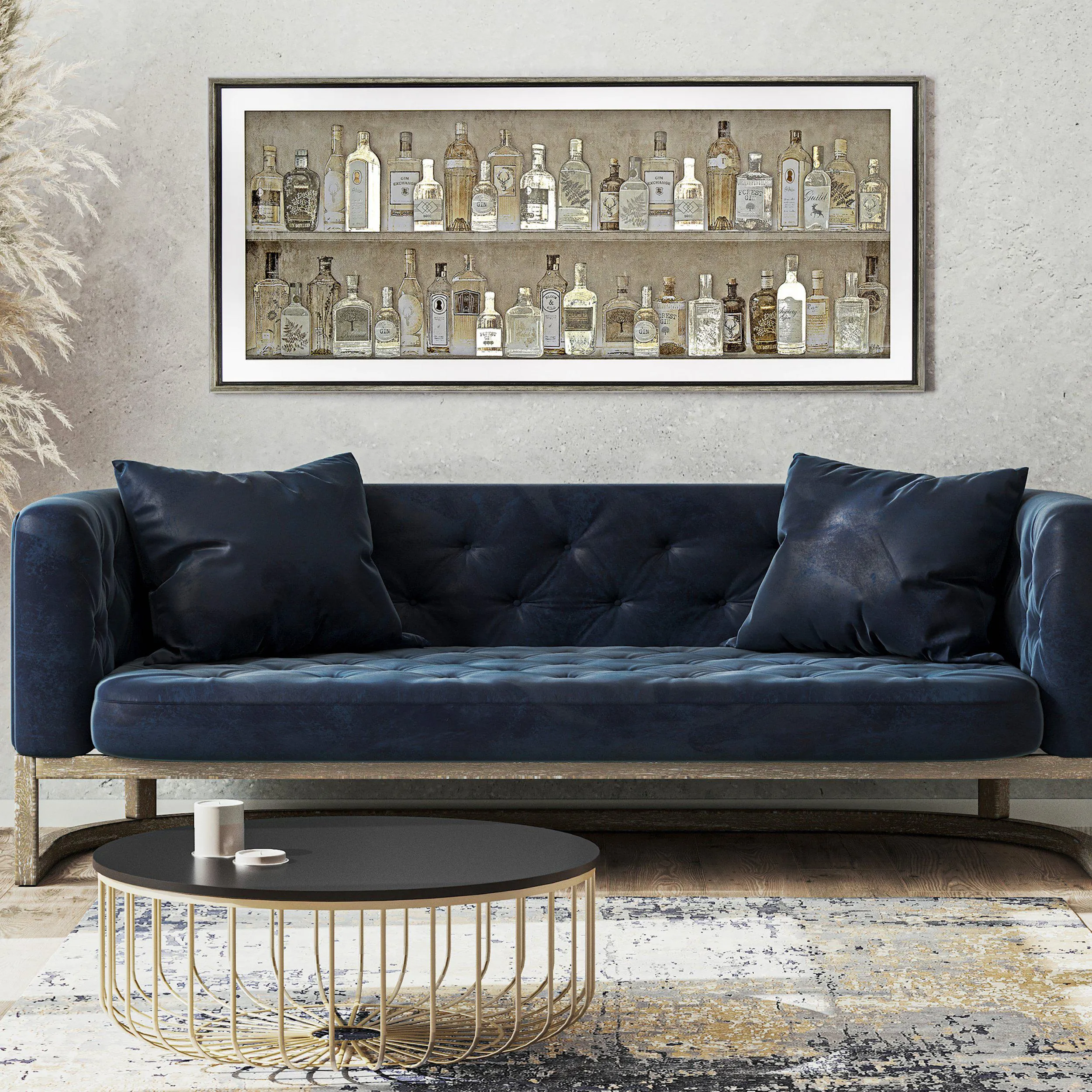 Canvas Framed Print - Gin Collection