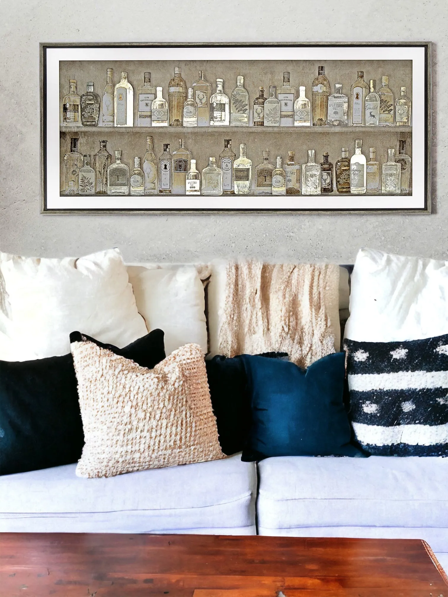 Canvas Framed Print - Gin Collection