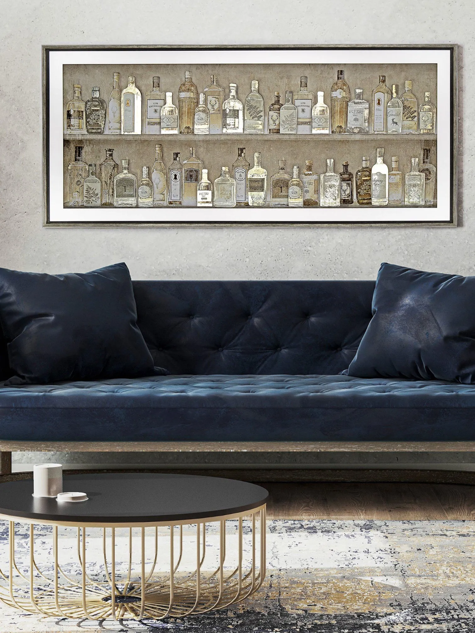 Canvas Framed Print - Gin Collection