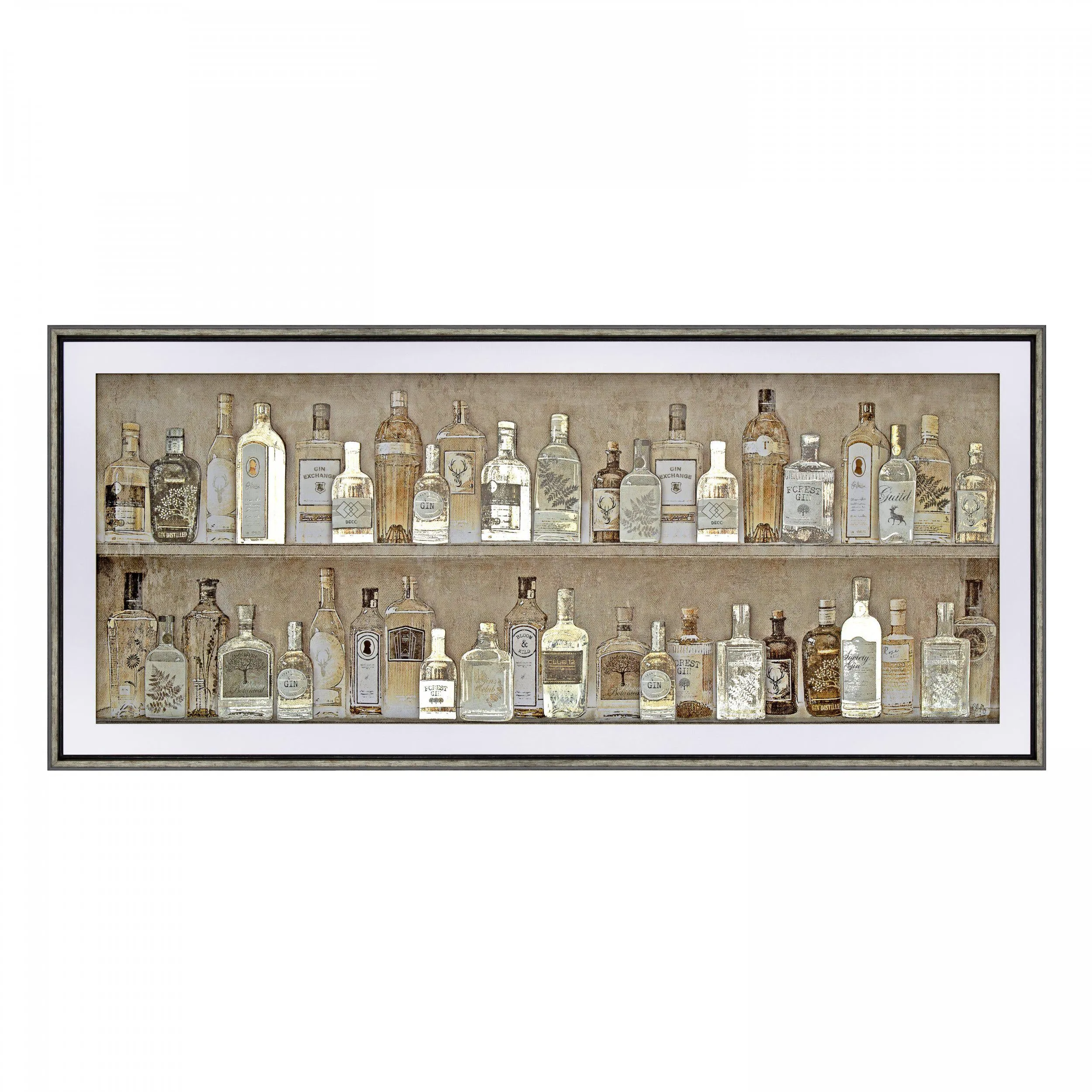 Canvas Framed Print - Gin Collection