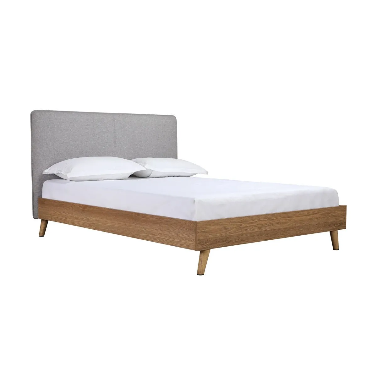 Cassidy Full Platform Bed with Upholstered Headboard