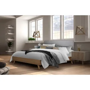 Cassidy Full Platform Bed with Upholstered Headboard