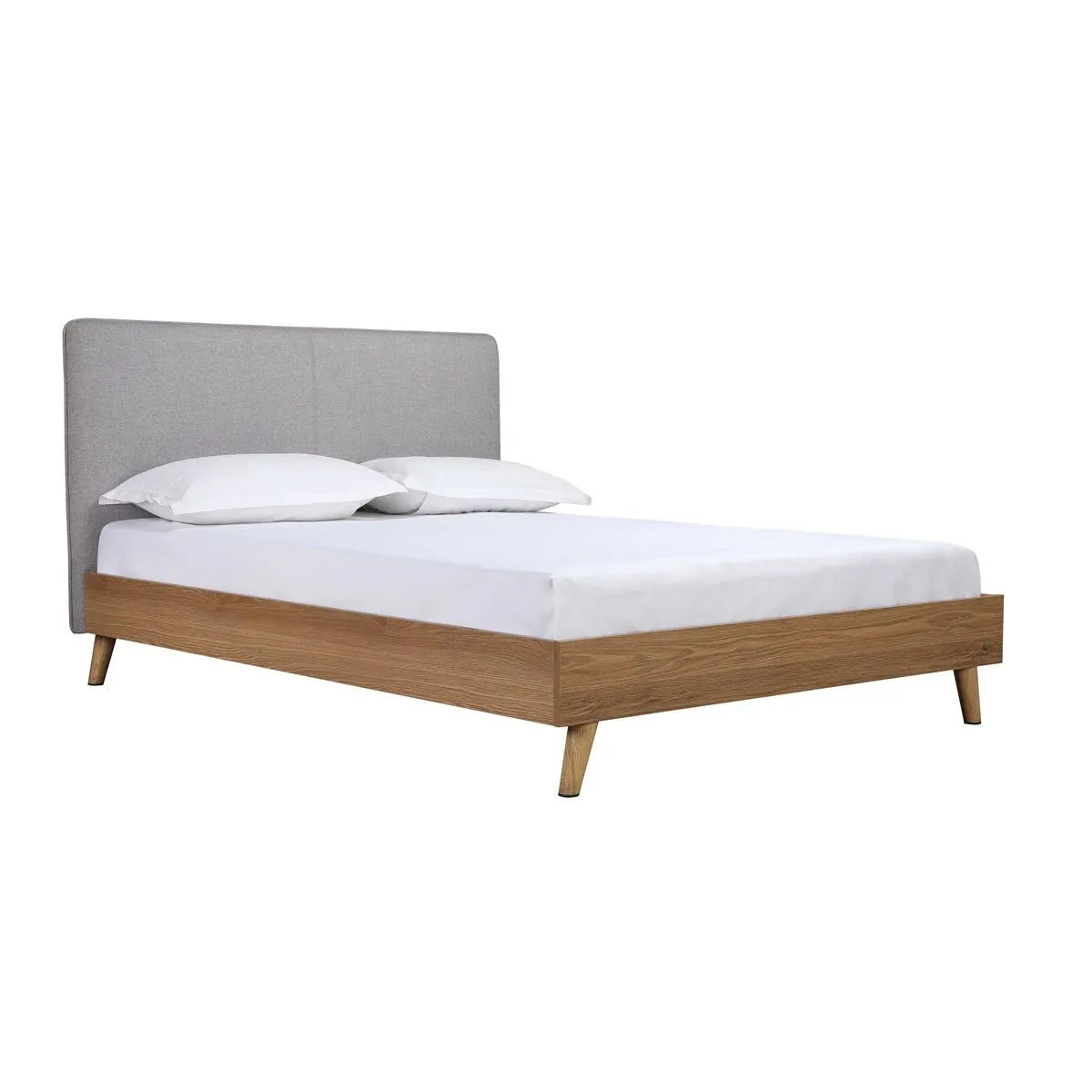 Cassidy Queen Platform Bed with Upholstered Headboard